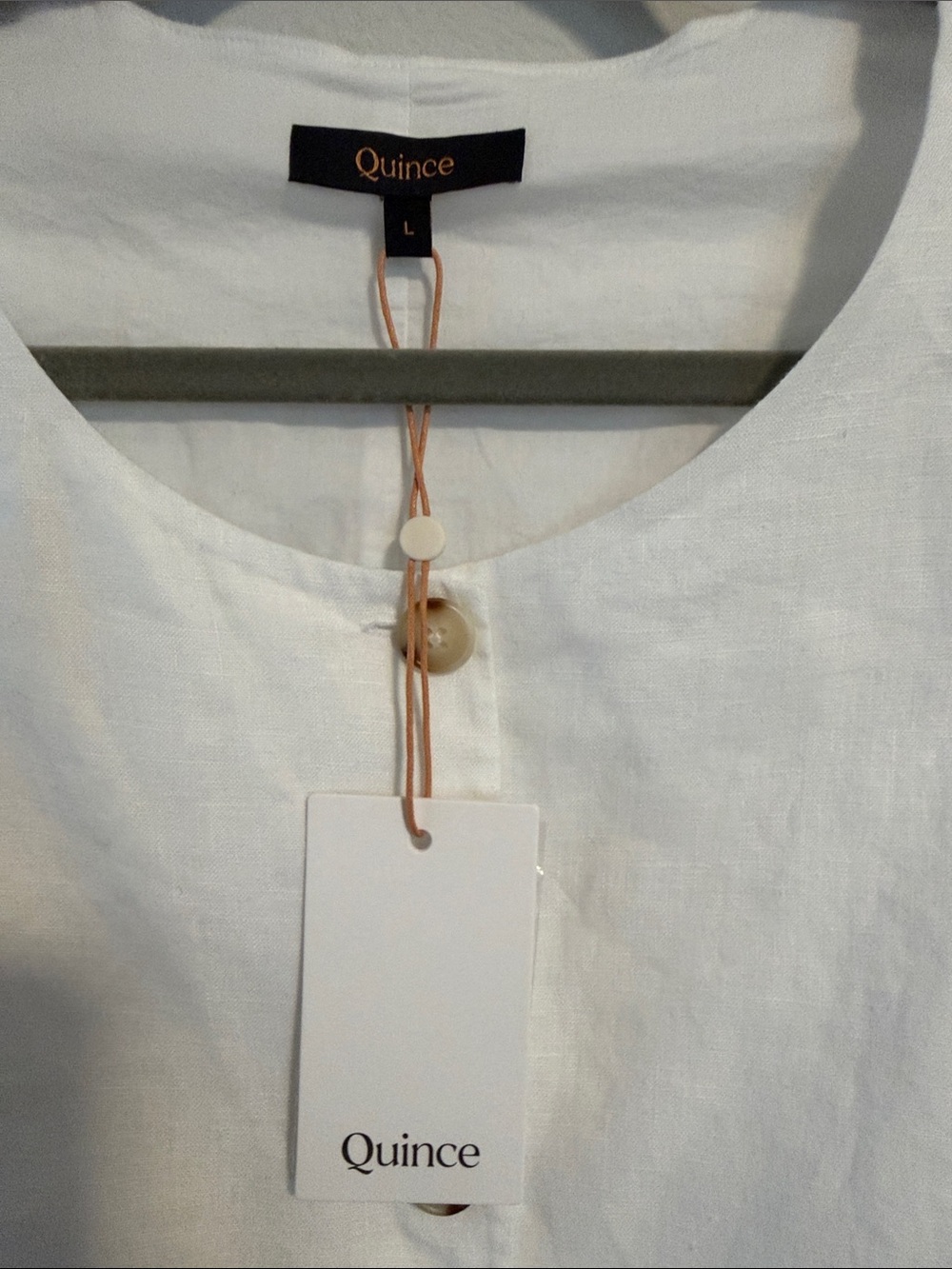 Quince Ivory Sleeveless Button-Front Top - Picture 3 of 6